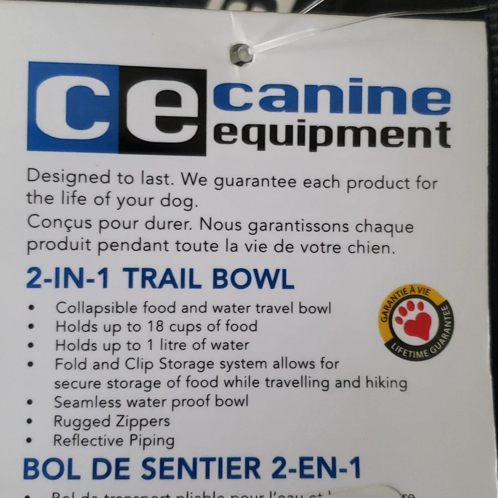 Canine Equipment 2 in 1 Collapsible Trail Bowl